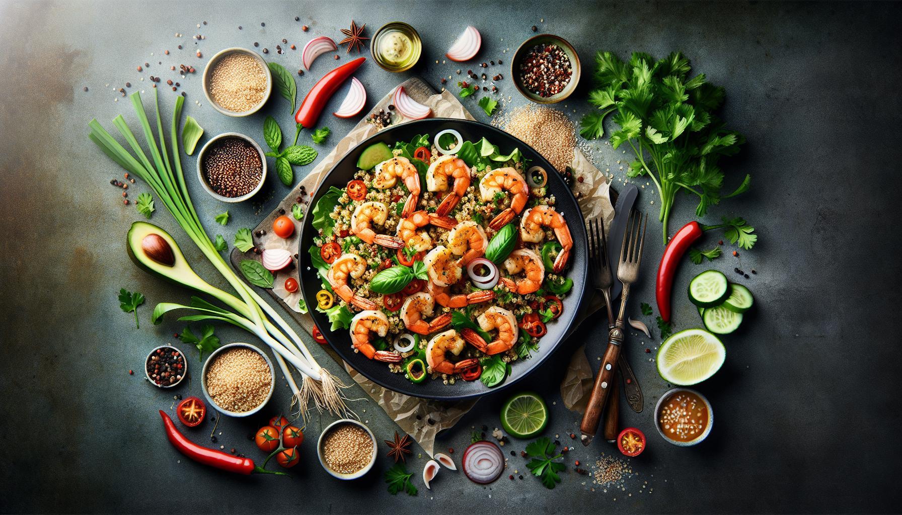 Sizzling Spicy Grilled Shrimp Recipe With Quinoa Salad: A Healthy And 